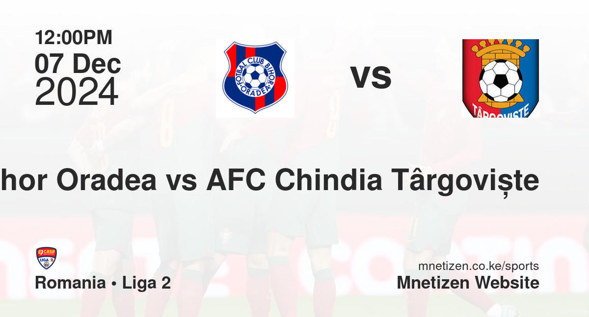 FC Bihor Oradea vs AFC Chindia Târgoviște