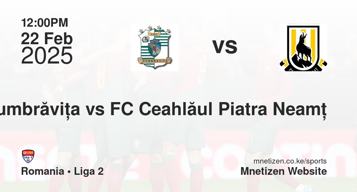 ACS Dumbrăviţa vs FC Ceahlăul Piatra Neamț