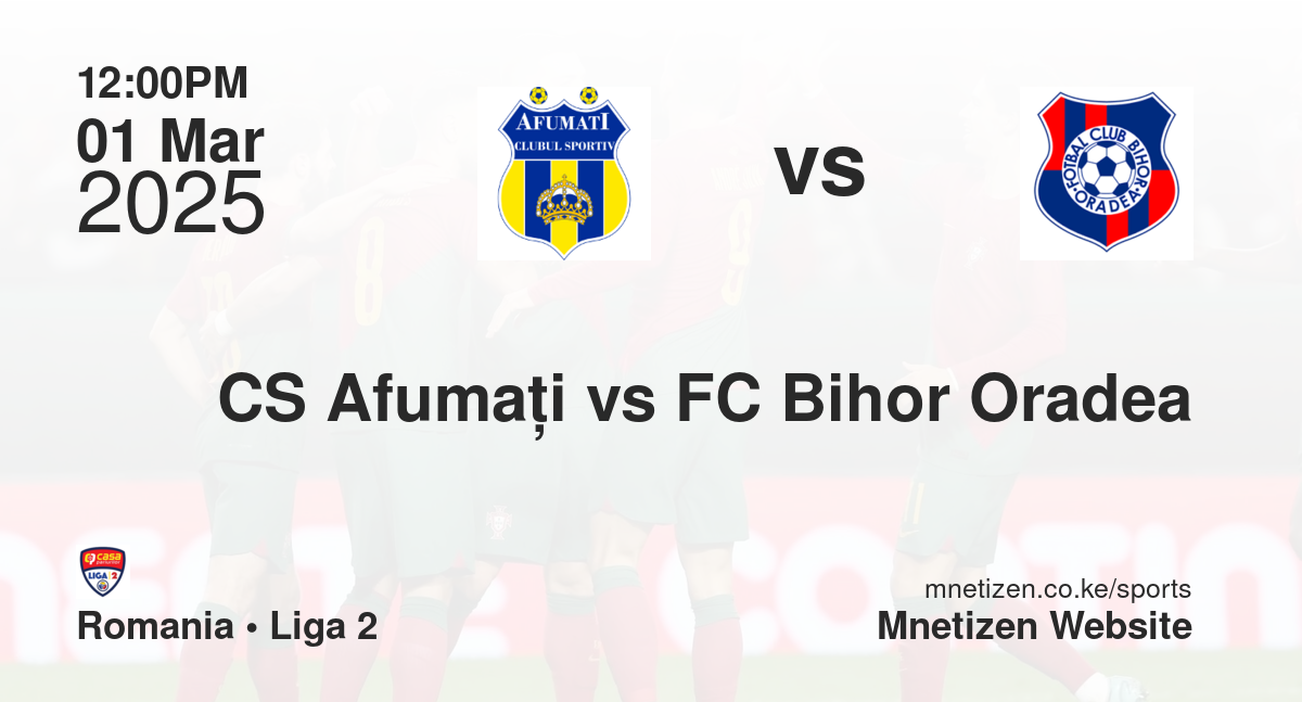 CS Afumați vs FC Bihor Oradea