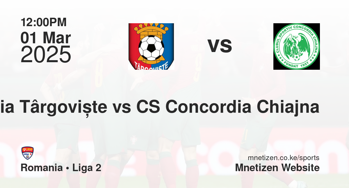 AFC Chindia Târgoviște vs CS Concordia Chiajna