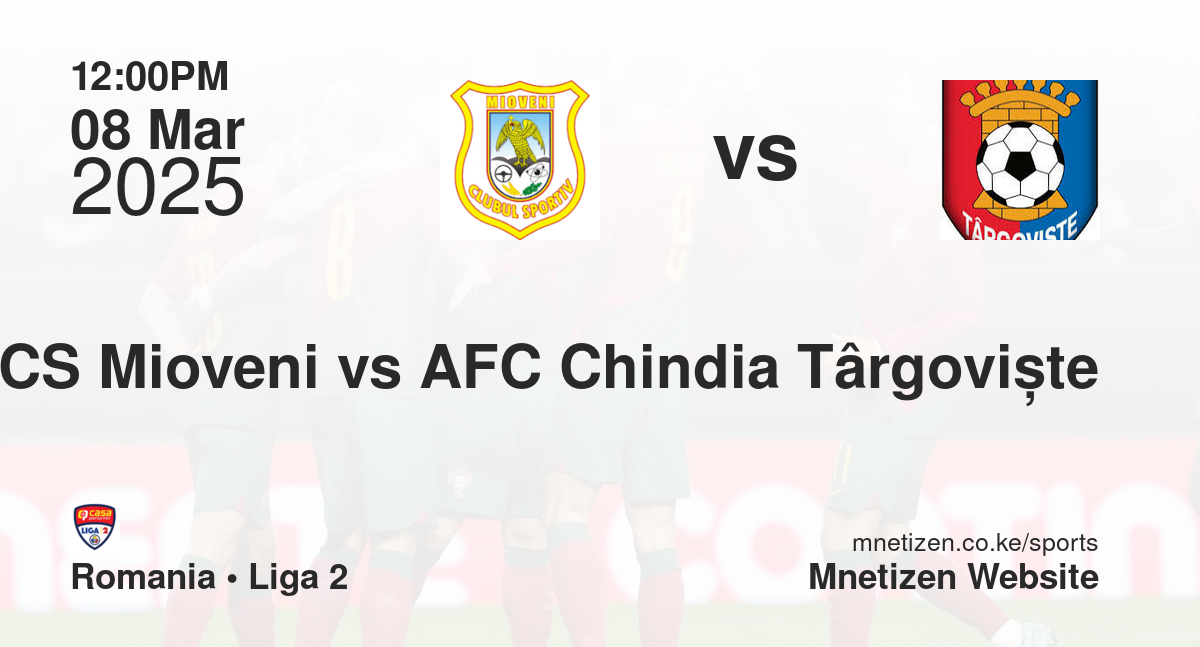 CS Mioveni vs AFC Chindia Târgoviște