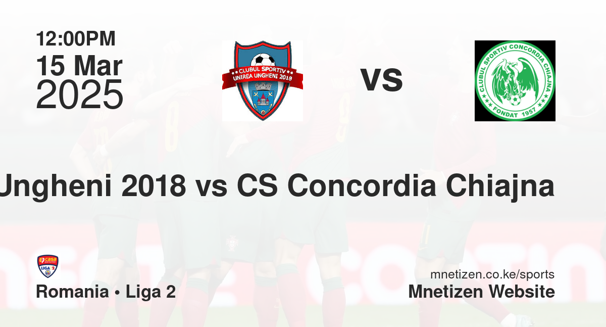 CS Unirea Ungheni 2018 vs CS Concordia Chiajna