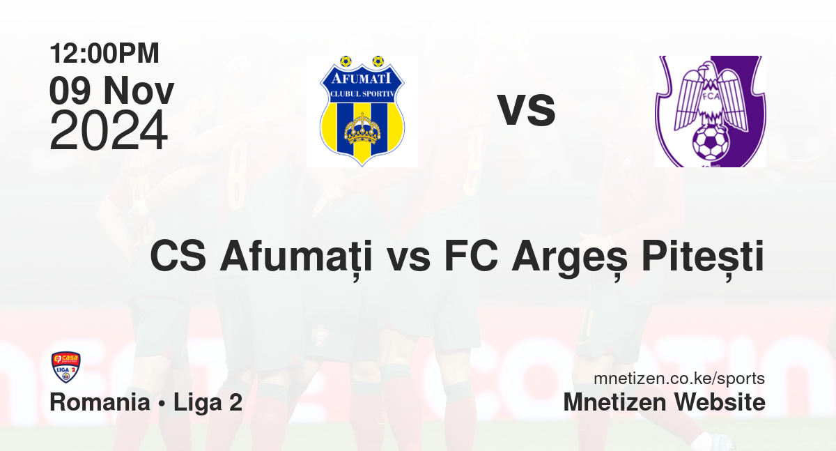 CS Afumați vs FC Argeș Pitești