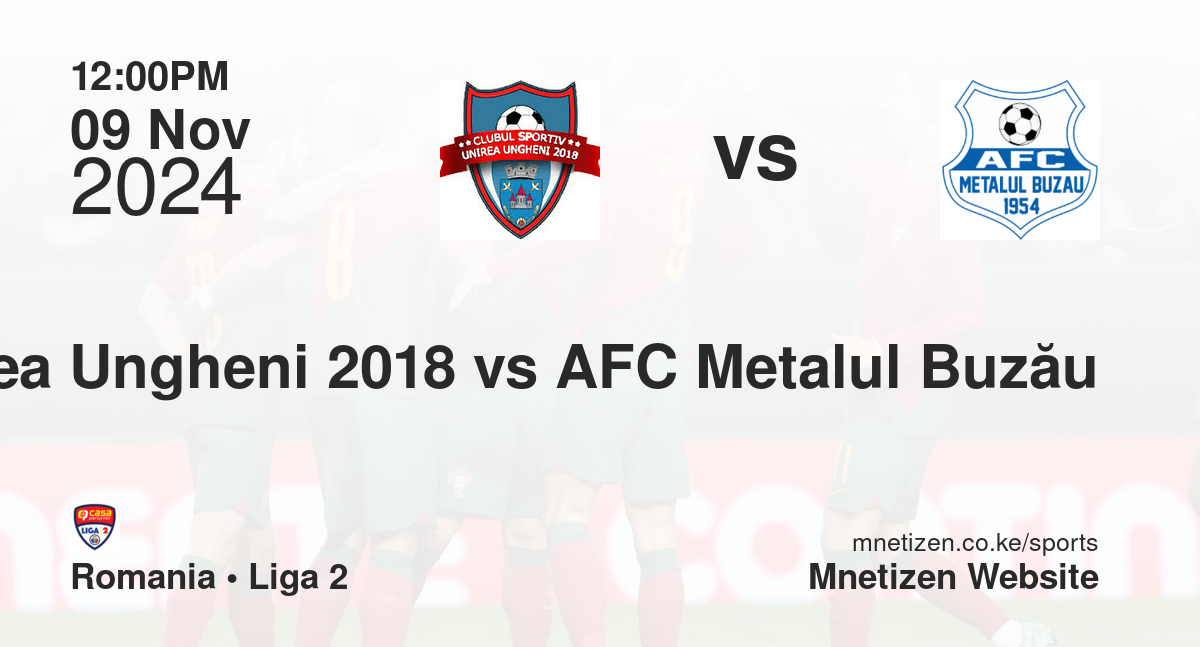 CS Unirea Ungheni 2018 vs AFC Metalul Buzău