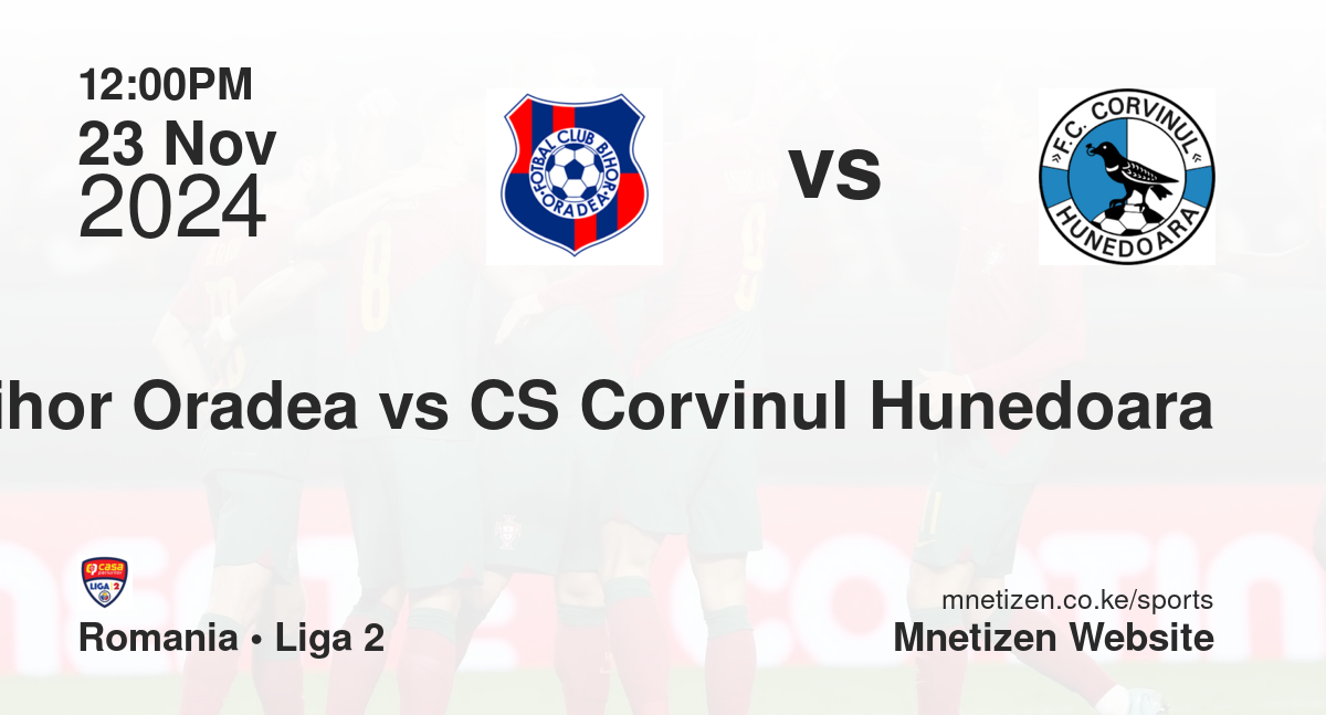 FC Bihor Oradea vs CS Corvinul Hunedoara