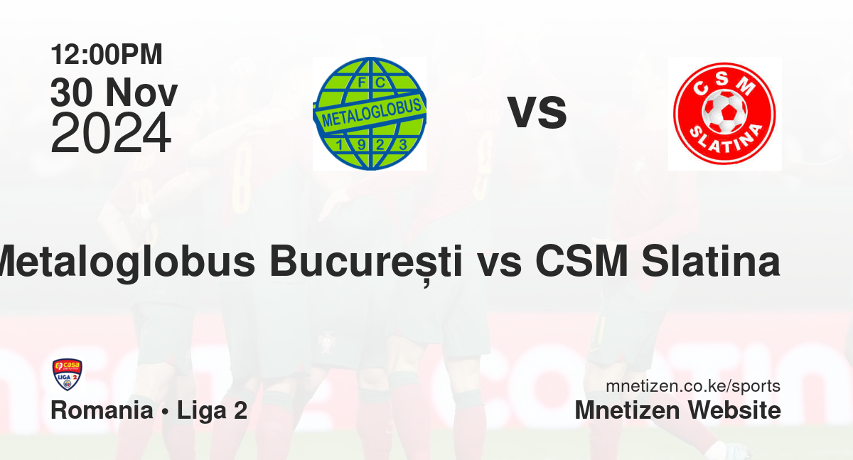 FC Metaloglobus București vs CSM Slatina