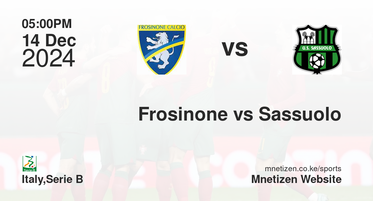 Frosinone vs Sassuolo