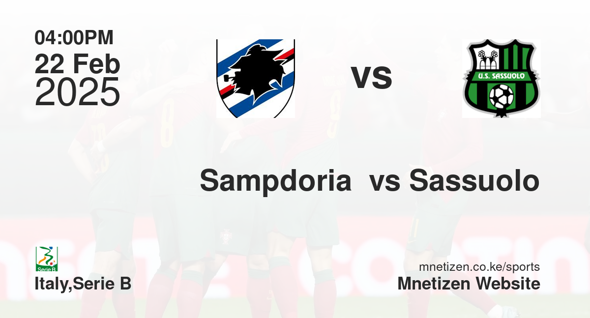 Sampdoria  vs Sassuolo