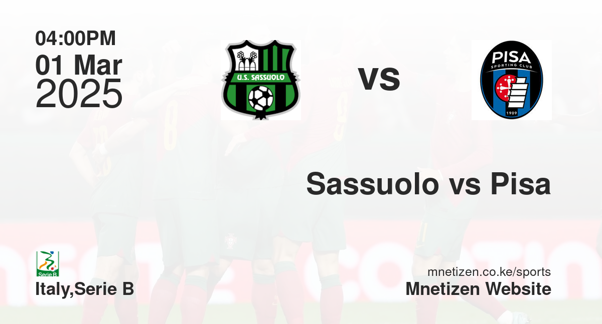 Sassuolo vs Pisa