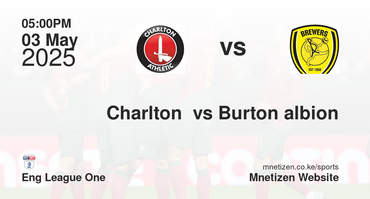 Charlton  vs Burton albion