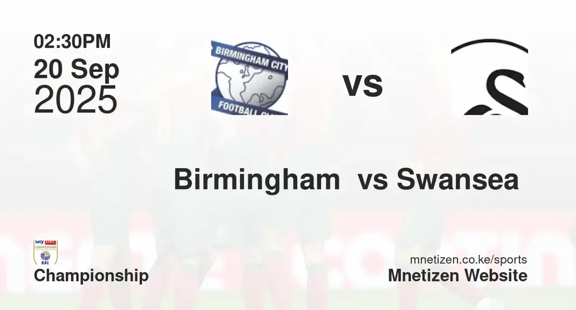 Birmingham city FC vs Swansea city AFC | Championship  | 20 Sep 2025
