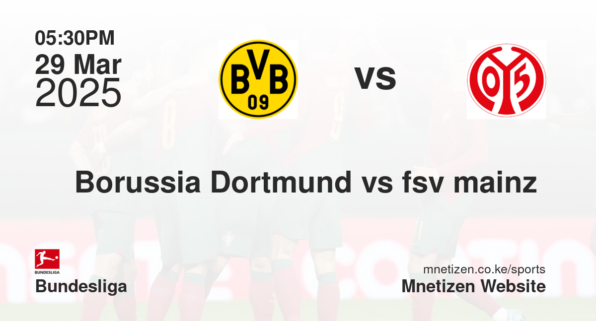 Borussia Dortmund vs fsv mainz 