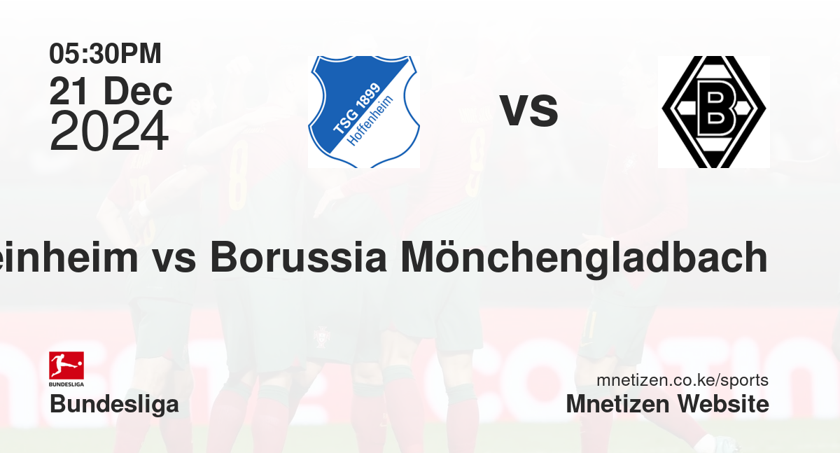 TSG Hoffeinheim vs Borussia Mönchengladbach