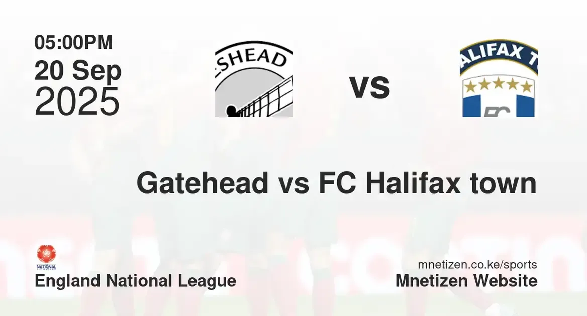 Gatehead FC vs FC Halifax town | england national league | 20 Sep 2025