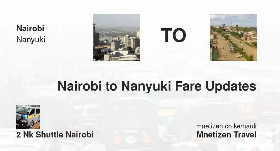 Image of nairobi-to-nanyuki-2nk-shuttle fare