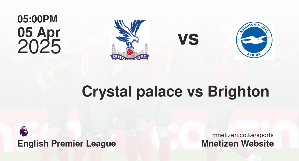 Crystal palace vs Brighton 