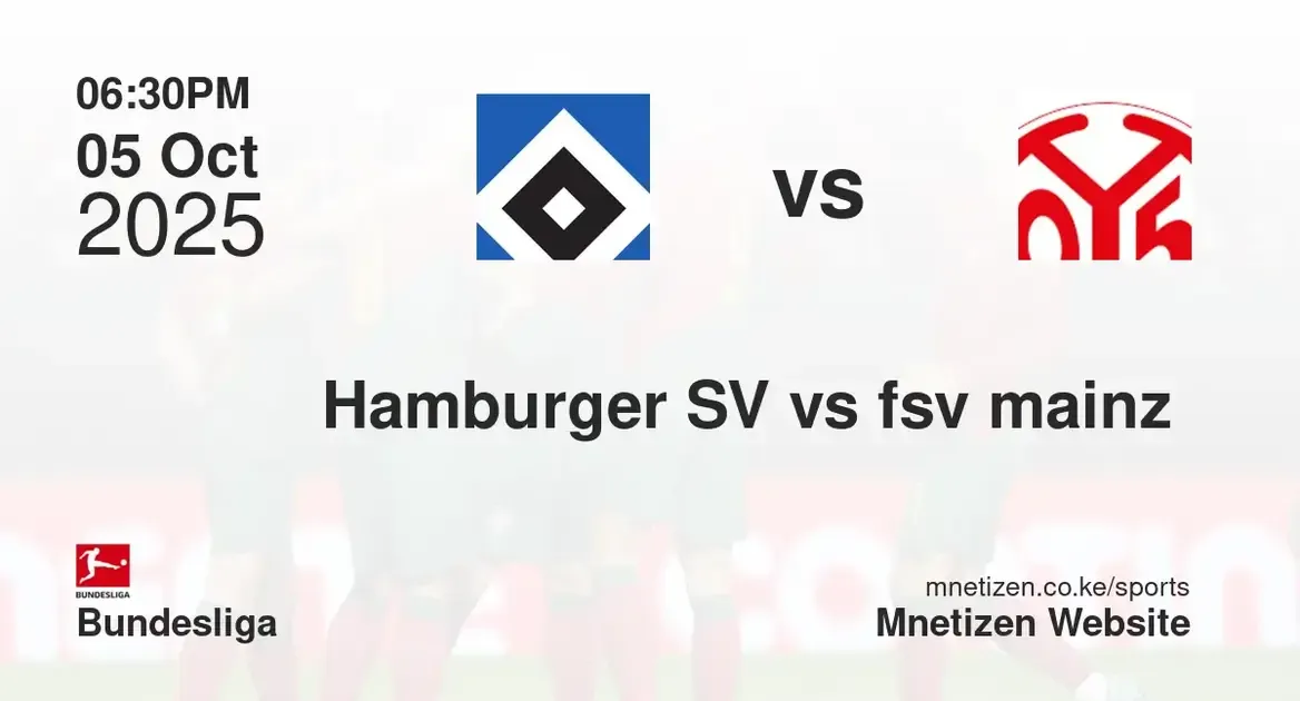 Hamburger SV vs fsv Mainz 05 | 05 Oct 2025