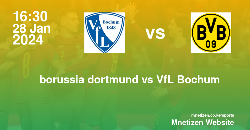 borussia dortmund vs VfL Bochum 1848 28/01/2024 16:30