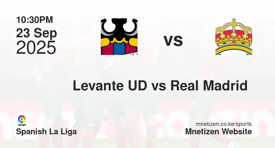 Levante vs Real Madrid  | Spanish La Liga | 23 Sep 2025