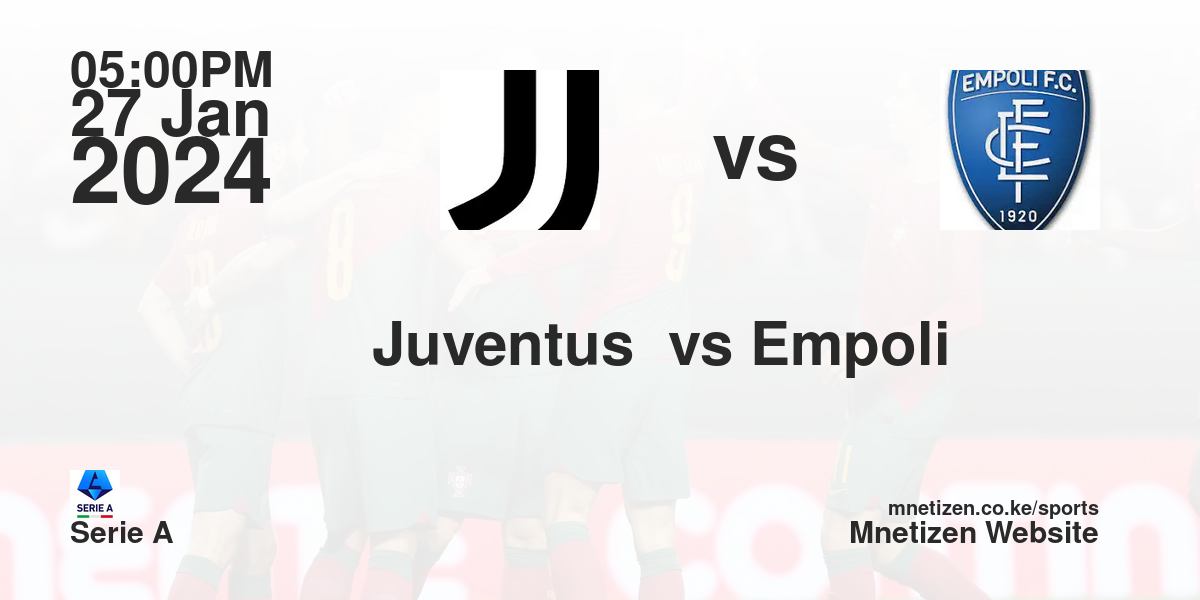 Juventus FC  vs Empoli FC  27/01/2024 17:00