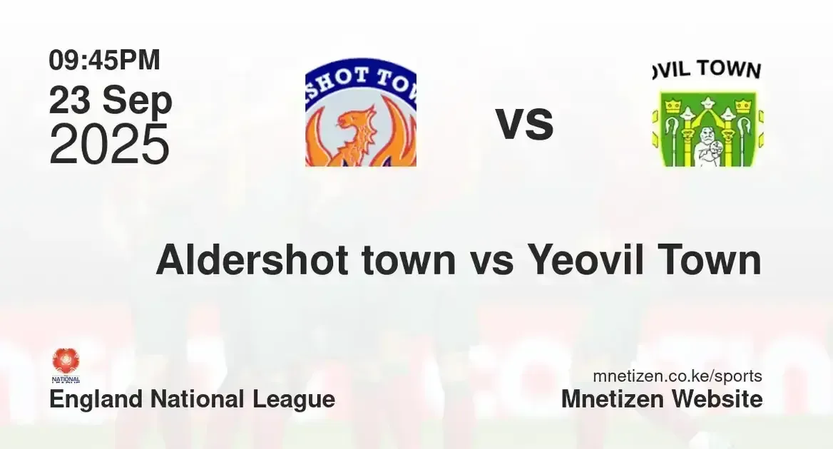 Aldershot town vs Yeovil Town F.C.