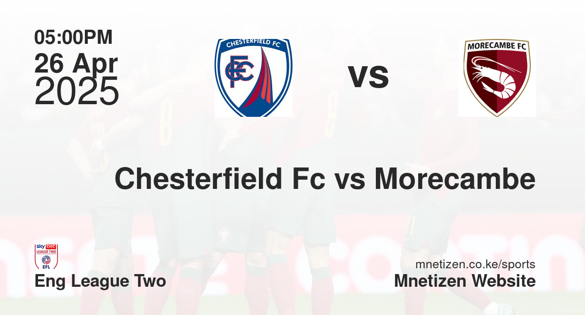 Chesterfield Fc vs Morecambe
