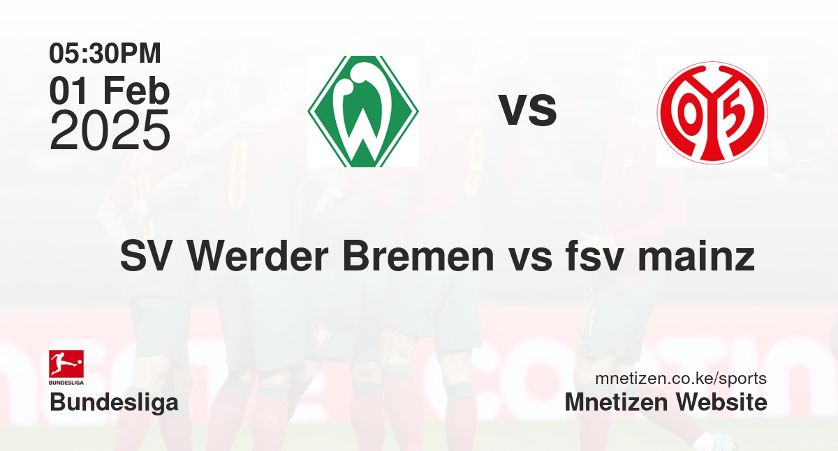 SV Werder Bremen vs fsv mainz 