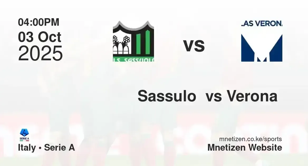 FC Sassulo  vs Verona FC 