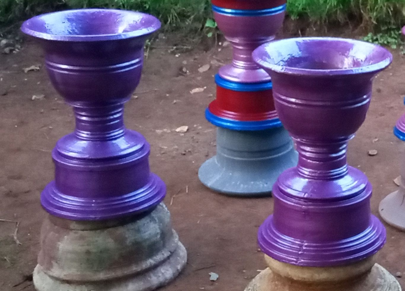 Creative purple modern design flower pot, small design 1feet