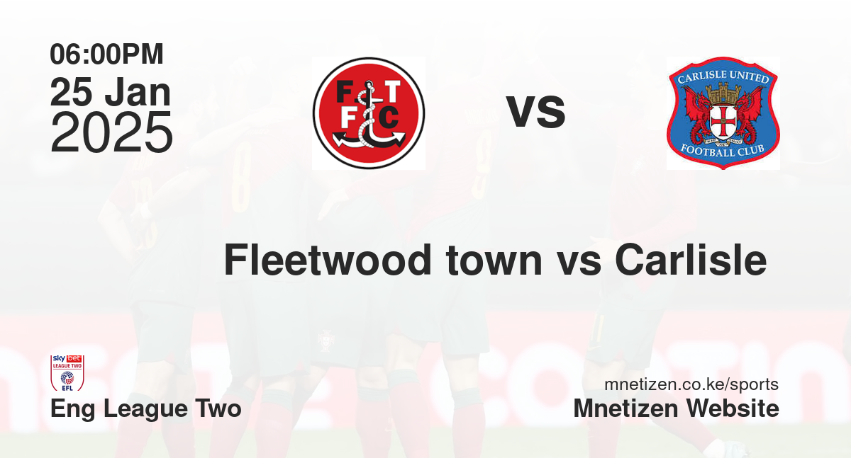 Fleetwood town vs Carlisle 