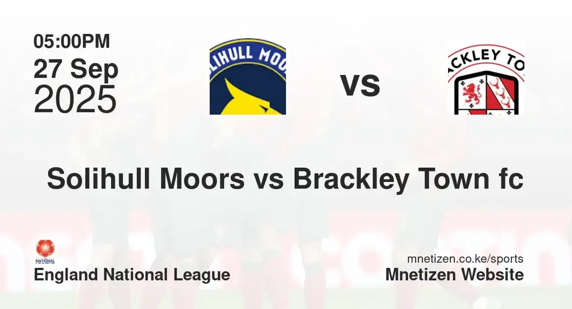 Solihull Moors FC vs Brackley Town fc | england national league | 27 Sep 2025