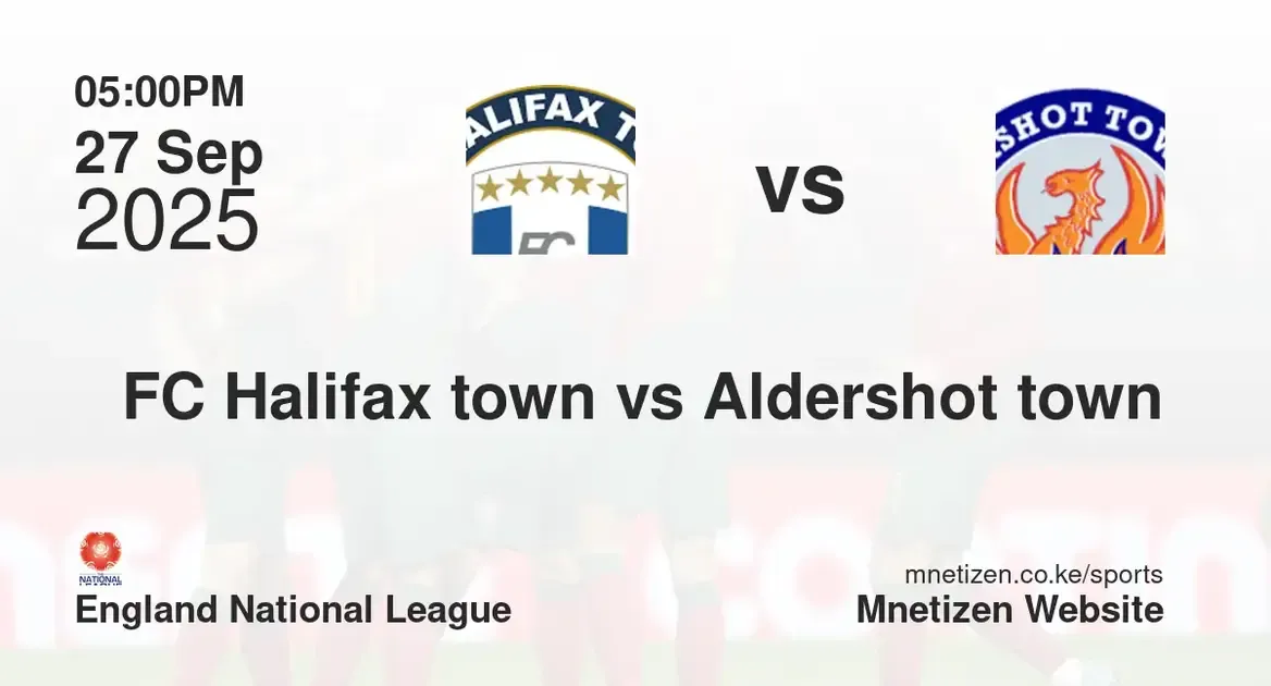 FC Halifax town vs Aldershot town | england national league | 27 Sep 2025