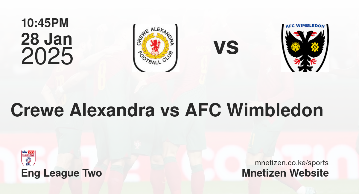 Crewe Alexandra vs AFC Wimbledon 