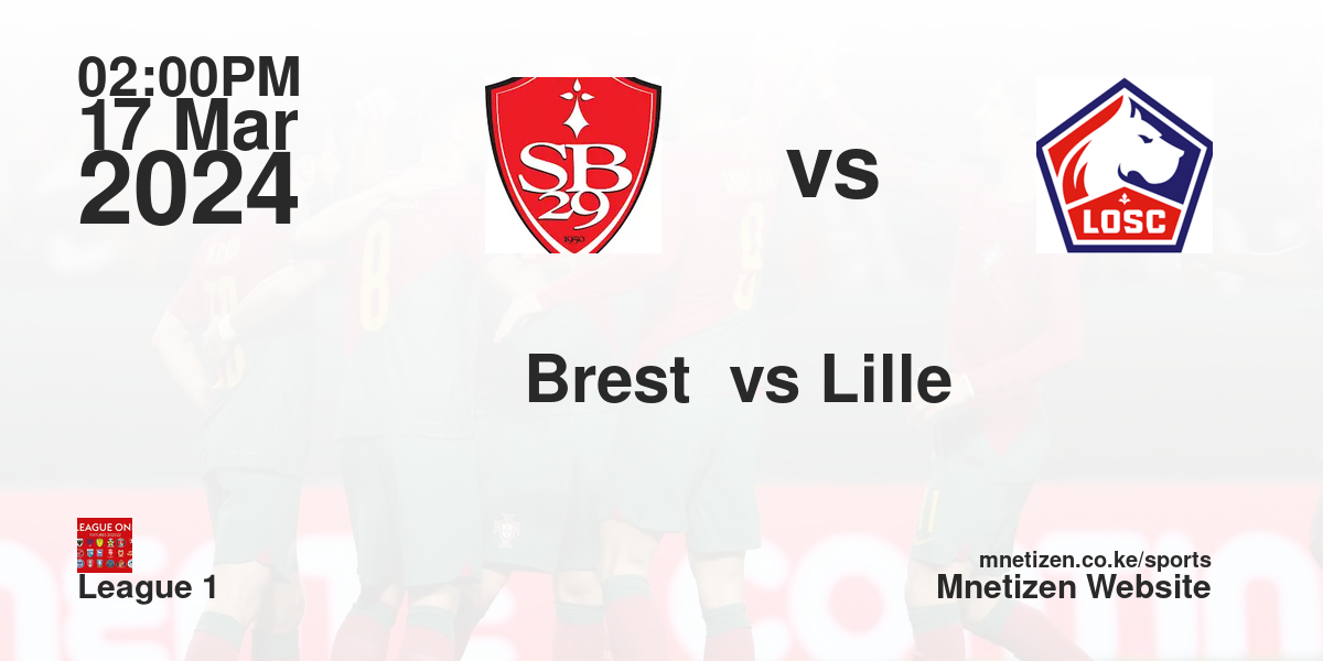 Stade Brestoise  vs Lille FC 17/03/2024 14:00