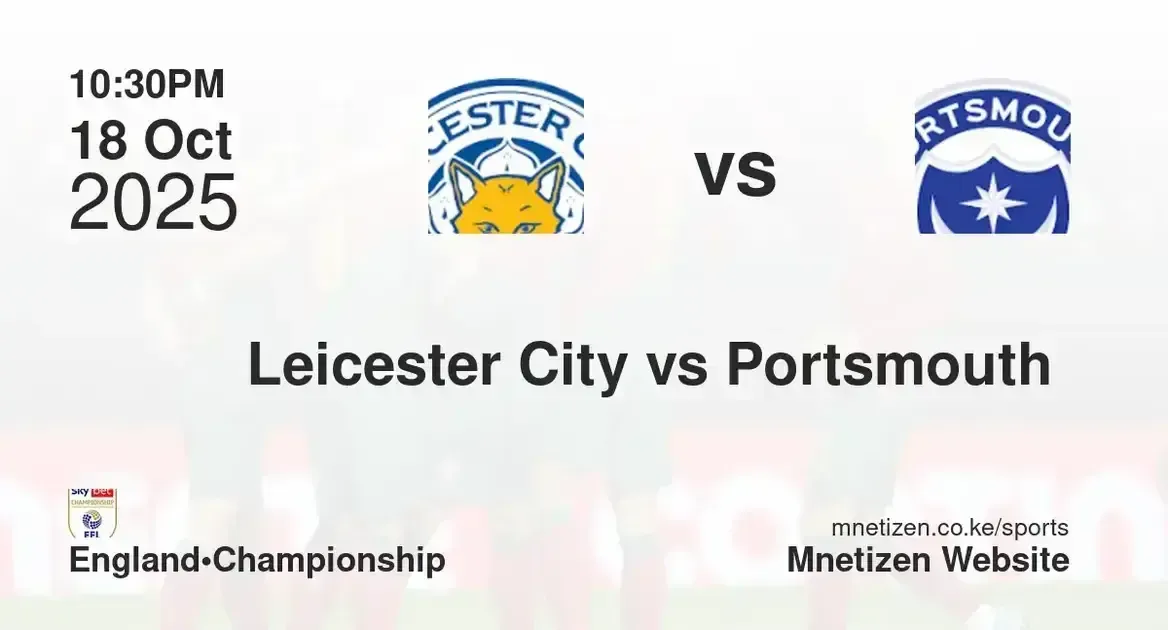 Leicester City vs Portsmouth FC