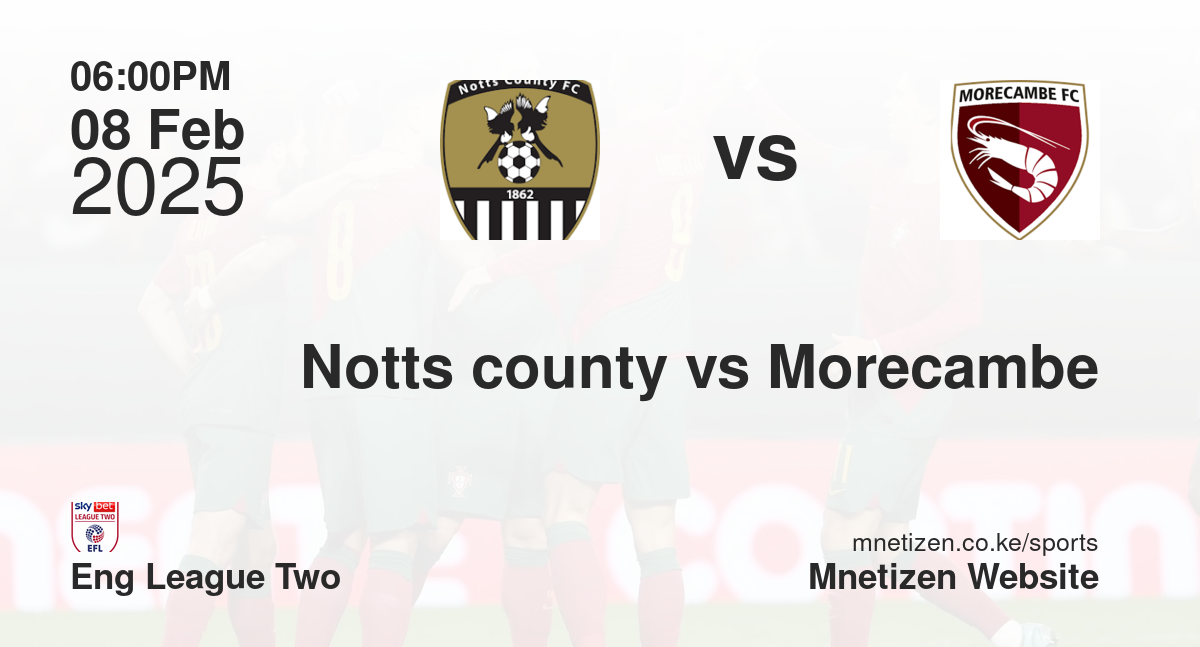 Notts county vs Morecambe
