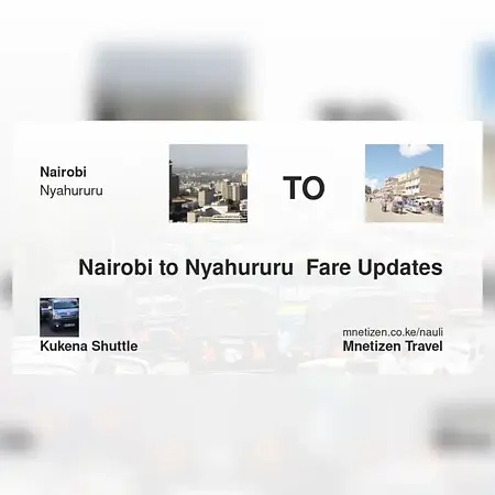 Nairobi to Nyahururu  - Kukena Shuttle - Affordable Travel Fare