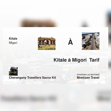 Kitale à Migori  - Cherangany Travellers SACCO ktl - Tarif de voyage abordable
